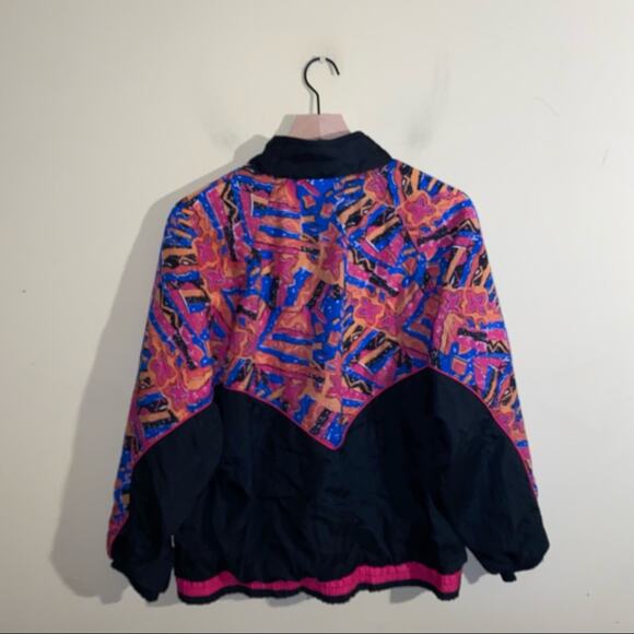 VNTG AVIAT SPORT MOTIF 80s polyester jacket M - Picture 3 of 4